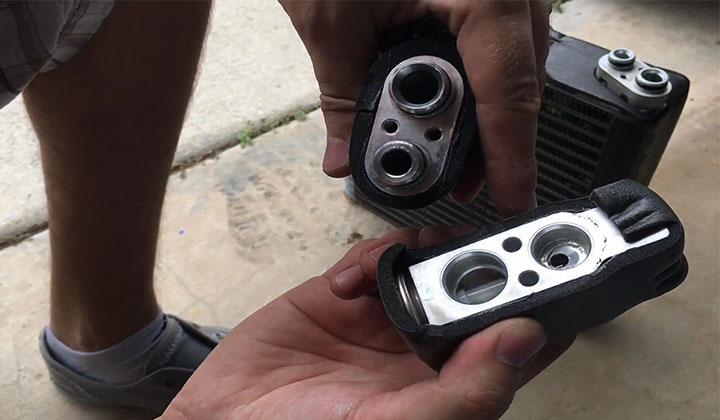 Expansion Valve Located On A Honda Accord