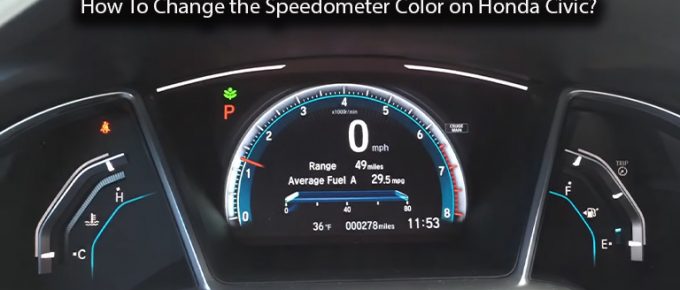 How To Change the Speedometer Color on Honda Civic