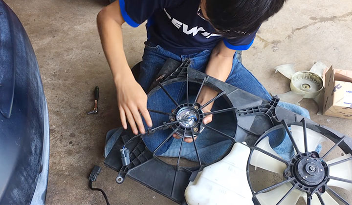 Damaged fan motor