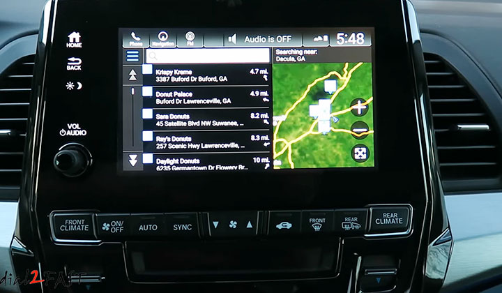 Open the "Honda Navigation" App