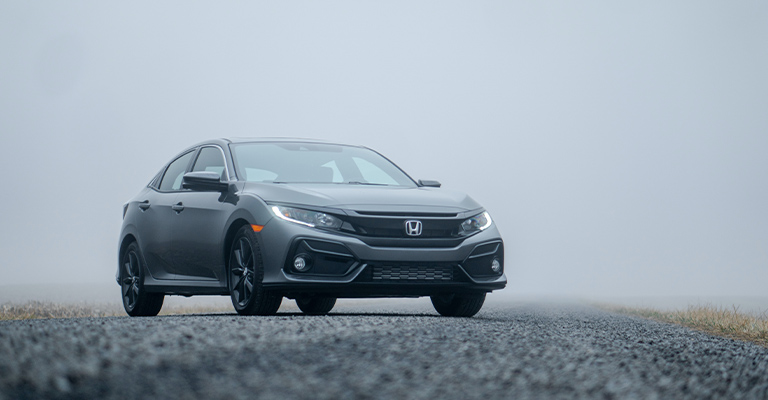 Gray color honda civic