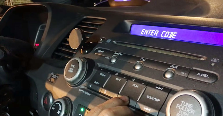 honda accord radio code error 3