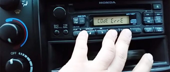 Honda Radio Say Error E