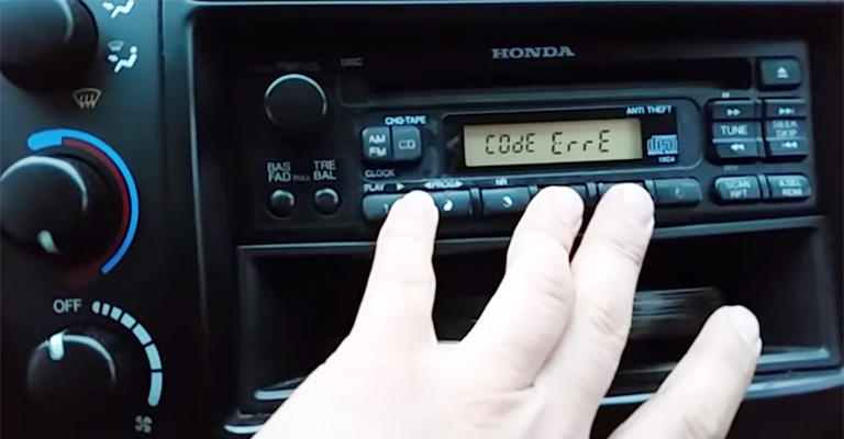 Honda Radio Say Error E