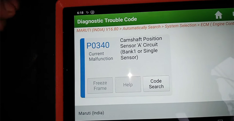 What Would Cause A P0340 Honda Code?