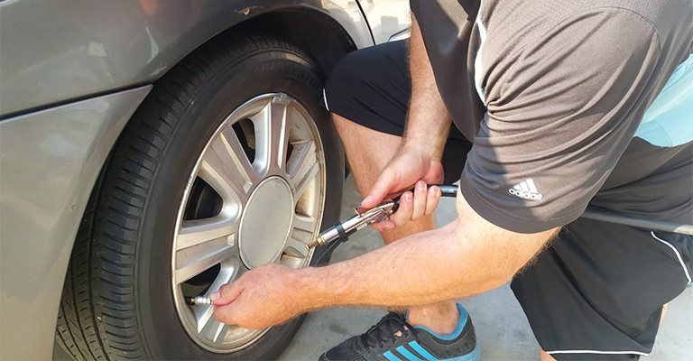 Using The Gas Station Air Pump