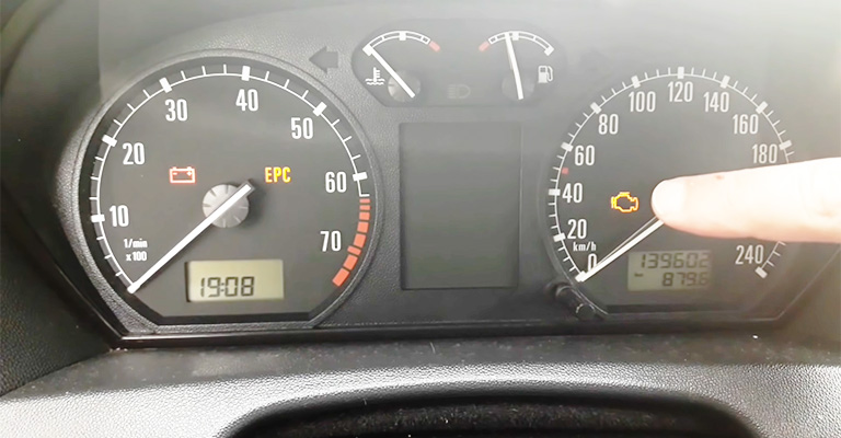 Illuminated Check Engine Light