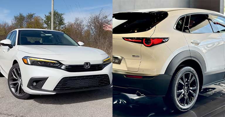 2024 Honda Civic vs. 2024 Mazda 3: Exterior 